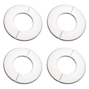 Wall Split Flange, Stainless Steel Round Escutcheon Plate for 61mm Diameter Pipe 4Pcs