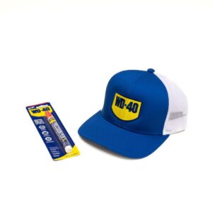 WD-40 Original Formula Precision Pen and WD-40 Trucker Hat Bundle, On-The-Go Lubrication with Pin-Point Precisions, Cotton & mesh Flat Brim hat, Precision Pen 1-Pack 0.3 fl oz,...