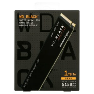WD Black 1TB SN770 NVMe Internal Gaming SSD Solid State Drive - Gen4 PCIe, M.2 2280, up to 5,150 MB/s - WDBBDL0010BNC- WRWM