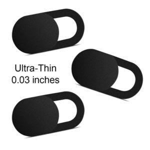 Webcam Cover 0.03in Ultra Thin (3 Packs), iRush Web Camera Cover for Laptop, Desktop, PC, Macboook Pro, iMac, Mac Mini, Computer, Smartphone, Protect Your Privacy and Security,...