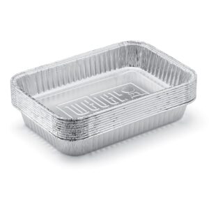 Weber Aluminum Drip Pans, 7.5 x 5 Inch, Set of 10