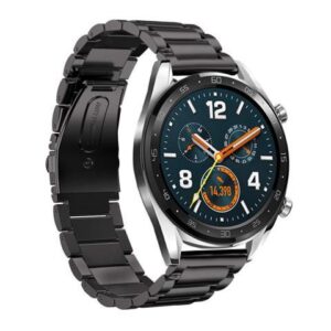 Werleo Compatible Huawei Watch GT Band 22mm Adjustable Classic Wristband Bracelet Stainless Steel Band for Compatible Huawei Watch GT Sport / Classic