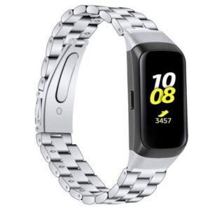 Werleo Compatible with Samsung Galaxy Fit SM-R370 Bands Galaxy Fit Watch Band Solid Stainless Steel Metal Replacement Bracelet Strap fit Galaxy Fit
