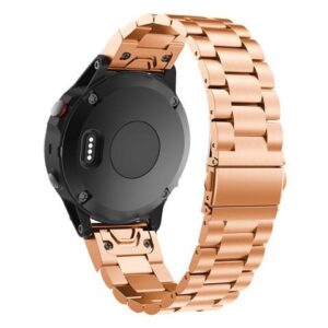 Werleo Fenix 5S Band Quick Release Easy Fit 20mm Solid Stainless Steel Metal Bands Compatible for Garmin Fenix 5S / 5S Plus / D2 Delta S Smartwatch