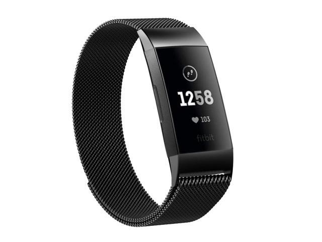 Werleo Metal Bands Compatible Fitbit Charge 3 Band Women Men Small Large Stainless Steel Replacement Band Wrist Straps Accessories for Fitbit Charge 3
