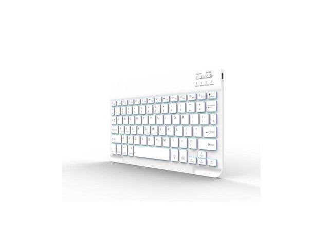 WERLEO Universal Slim Portable Wireless Bluetooth 3.0 7 Colors Backlit Keyboard with Built in Rechargeable Battery Black