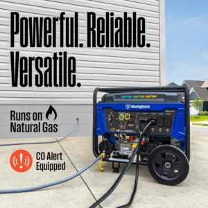 Westinghouse 14500 Peak Watt Tri-Fuel Home Backup Portable Generator, Remote Electric Start, Transfer Switch Ready, Gas, Propane, and Natural Gas Powered
