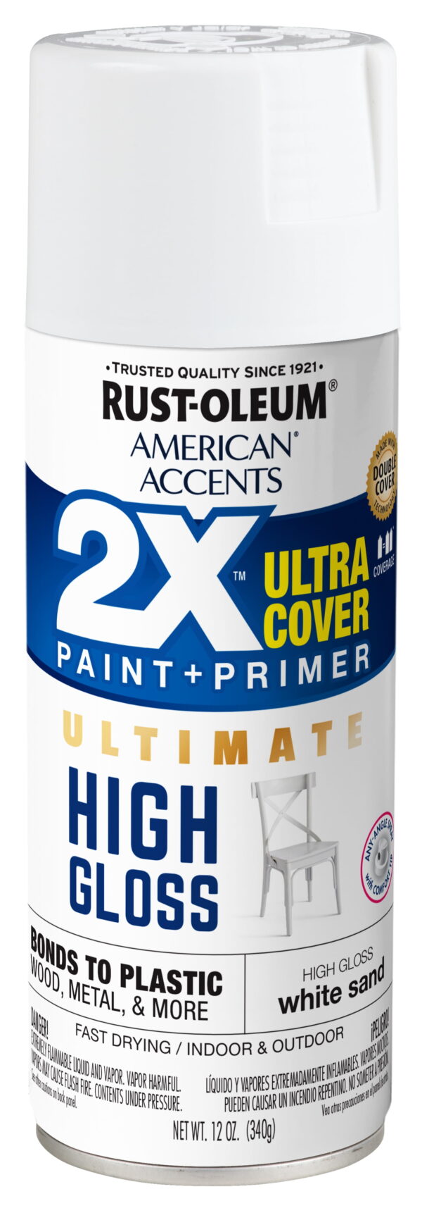White Sand, Rust-Oleum American Accents 2X Ultra Cover High Gloss Spray Paint, 12 oz White Sand, Rust-Oleum American Accents 2X Ultra Cover High Gloss Spray Paint, 12 oz