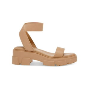 Wild Pair Womens Theodorra Faux Leather Ankle Strap Platform Sandals