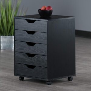 Winsome Halifax 5-Drawer Storage Cabinet, Black (20519)