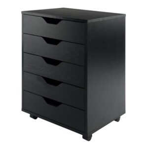 Winsome Halifax 5-Drawer Storage Cabinet, Black (20519)