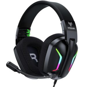 Wired Gaming Headset for Xbox Series X|S, Xbox One, PS4, PS5, Switch, Mobile, PC Headset with Surround Sound, Gaming Headphones with ENC Noise Cancelling Mic, 50mm Drivers, Soft...