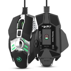 Wired Gaming Mouse 6400DPI 7Key Macro Definition Programmable Wired Mouse Gamer Mice Breathing light for Computer Laptop PC PUBG