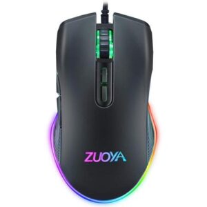 Wired Gaming Mouse RGB Backlit Computer Mice 3600 DPI Adjustable Ergonomic Optical Game Mouse 7 Buttons for Gamer Windows PC