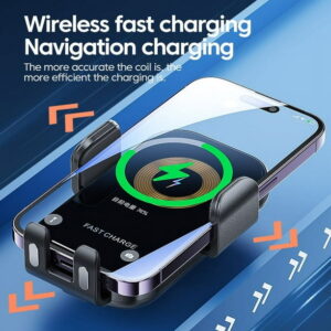 Wireless Car Charger, 15W Fast Wireless Charging Phone Mount for Car, Auto Clamping Air Vent Car Phone Holder for iPhone 14/13/12/11/X, Samsung Galaxy...