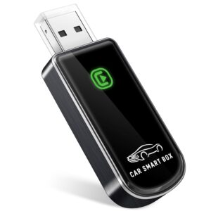 Wireless CarPlay Adapter- Mini Edition, Converts Factory Wired to Wireless CarPlay Dongle Plug & Play CarPlay Wireless Adapter for Apple iPhone iOS 10+ & Cars from 2015+(Brushed...