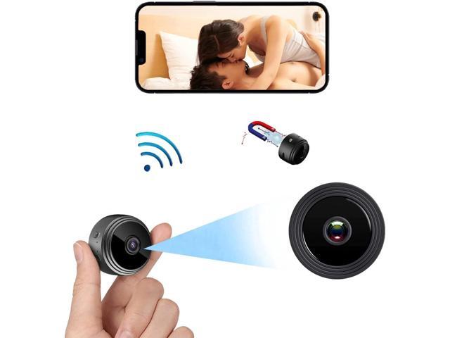Wireless Mini WiFi Hidden Camera, Upgraded HD 1080P Portable Home Security Cameras with Night Vision, Monitor Detection Tiny Cameras for