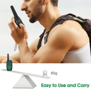 Wishouse Walkie talkies for adults，22 channels Two way radios long range Hands Free Walkie Talkie for Women Kids Camping Hiking (green)