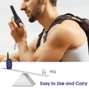 Wishouse Walkie talkies for adults，22 channels Two way radios long range Hands Free Walkie Talkie for Women Kids Camping Hiking (Purple)