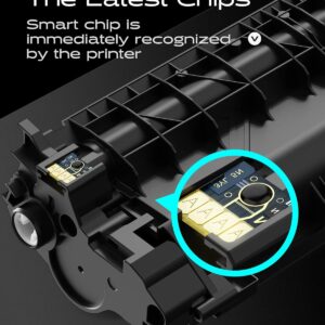 [with Chip] TN760 2PK Toner Cartridge Replacement for Brother High Yield TN-760 TN730 Toners| Compatible with DCP-L2550DW HL-L2350DW HL-L2370DW HL-L2390DW HL-L2395DW MFC-L2750DW