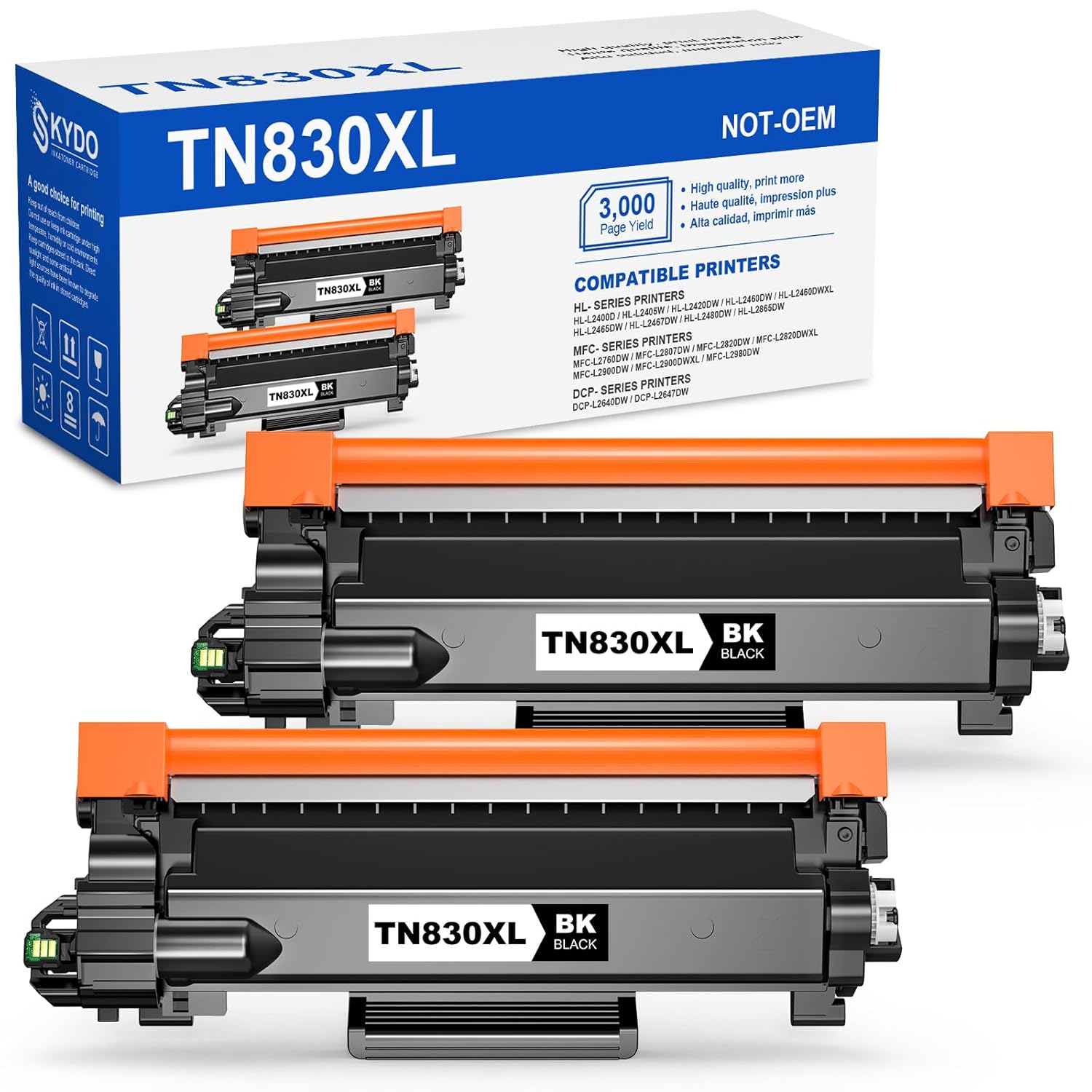 [with CHIP] TN830XL Toner Cartridge Compatible Replacement for TN830XL TN830BK TN830 XL Use with DCP-L2640DW HL-L2460DW MFC-L2820DW HL-L2400D HL-L2405W HL-L2865DW Printer Toner...