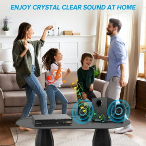 WONNIE HD DVD Player for TV, CD Players for Home with HD/AV/Coaxial Output &USB Input, Built in PAL/NTSC System, HDMI/AV Cable and Full Function Remote Control Included