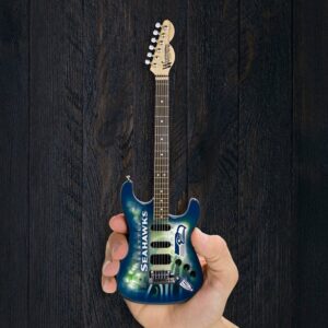 Woodrow Guitars NFL 10-In Mini Guitar Collectible Seattle Seahawks