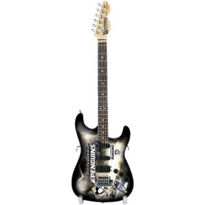 Woodrow Guitars NHL 10 Inch Mini Guitar Collectible Pittsburgh Penguins