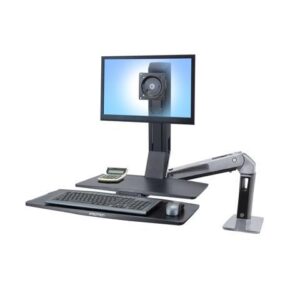 Workfit-A Sit-Stand Workstation W/worksurface+, Lcd Ld Monitor, Aluminum/black