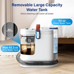 WURESE Portable Carpet Cleaner Machine, Carpet Shampooer, 15Kpa Upholstery Cleaner with 3 Tools, 54oz Large Water Tank, 16.4ft Power Cord, Spot and Stain Deep Cleaner for Rug,...