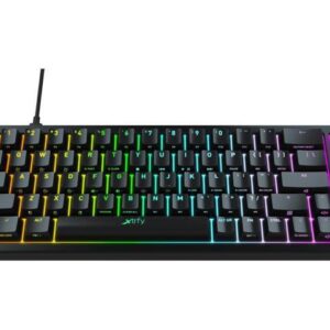Xtrfy K5 65% Compact Gaming Keyboard RGB Wired Original Red Switch Keyboard (Black)