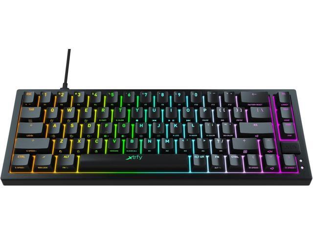 Xtrfy K5 65% Compact Gaming Keyboard RGB Wired Original Red Switch Keyboard (Black)
