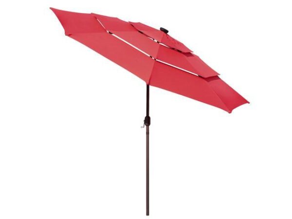Yescom 10 Ft 3 Tier Patio Umbrella with Solar LED Crank Tilt Button Outdoor Table Yard Yescom 10 Ft 3 Tier Patio Umbrella with Solar LED Crank Tilt Button Outdoor Table Yard