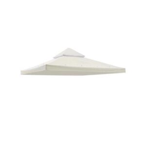 Yescom 10x10Ft UV30+ Gazebo Replacement Top for 2 Tier Outdoor Canopy Cover Patio Backyard Party Deck Ivory