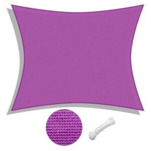Yescom 10x8 Ft 97% UV Block Rectangle HDPE Sun Shade Sail Canopy Cover Net Poolside
