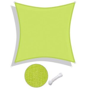 Yescom 12x12 Ft 97% UV Block Square Sun Shade Sail HDPE Canopy Patio Garden Pool Yard