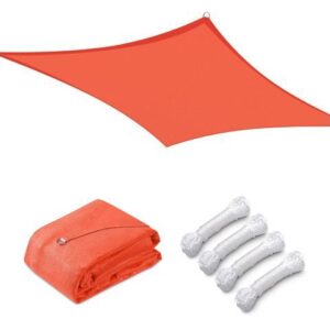 Yescom 12x12 Ft 97% UV Block Square Sun Shade Sail Heavy Duty HDPE Canopy Patio Lawn