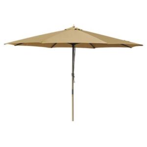 Yescom 13FT Large Outdoor Patio Umbrella UV30+ Wood 8 Rib Pole for Table Beach Yard Garden Wedding Deck Cafe Pool Tan