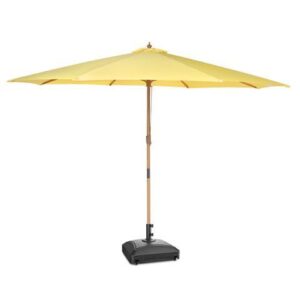 Yescom 13ft XL Heavy Duty Solid Wood Outdoor Patio Umbrella with Base Parasol Wheels Stand for Bistro Market Table Garden Deck Yard Poolside Yellow