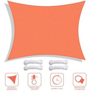Yescom 13x10 Ft 97% UV Block Rectangle Sun Shade Sail Canopy Cover Net Outdoor Pool