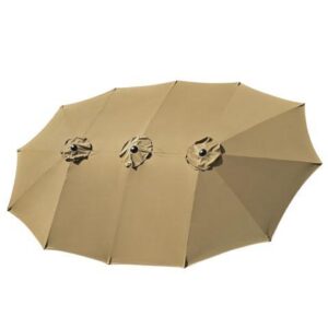 Yescom 14 Ft Double Sided Umbrella Replacement Canopy Market Table Top Outdoor Deck