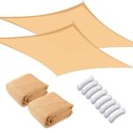 Yescom 2 Pack 13x10 Ft 97% UV Block Rectangle Sun Shade Sail HDPE Canopy Cover Net Park