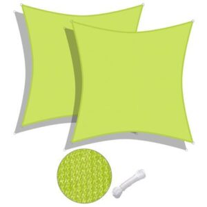 Yescom 2 Pack 16x16 Ft 97% UV Block Square Sun Shade Sail HDPE Canopy Patio Garden Yard