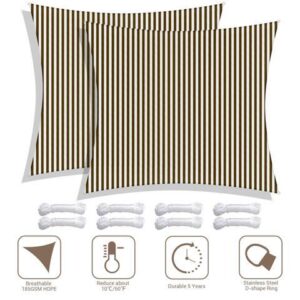 Yescom 2 Pack 23x22 Ft 95% UV Block Rectangle Sun Shade Sail Canopy Cover Net Outdoor