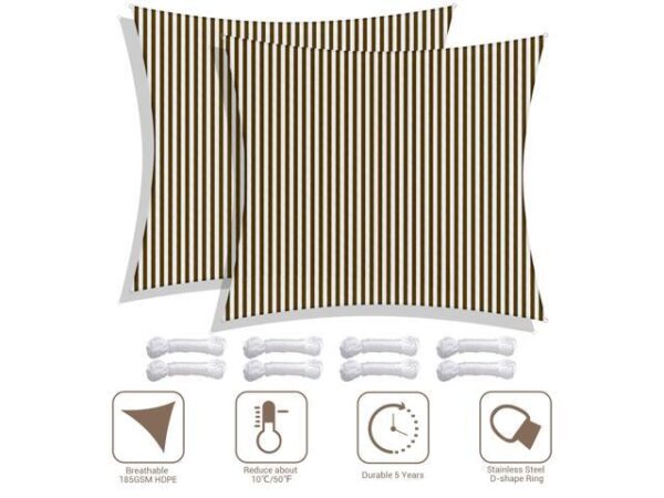 Yescom 2 Pack 23x22 Ft 95% UV Block Rectangle Sun Shade Sail Canopy Cover Net Outdoor Yescom 2 Pack 23x22 Ft 95% UV Block Rectangle Sun Shade Sail Canopy Cover Net Outdoor