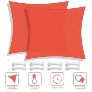 Yescom 2 Pack 23x22 Ft 97% UV Block Rectangle Sun Shade Sail Heavy Duty Canopy Outdoor