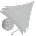 Yescom 2 Pack 25 Ft 97% UV Block Triangle Sun Shade Sail Canopy Cover Net for Poolside
