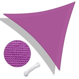 Yescom 22 Ft 97% UV Block Triangle Sun Shade Sail Canopy Cover Net Outdoor Poolside