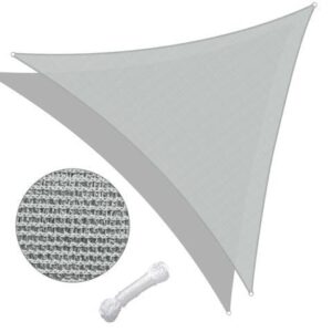 Yescom 25 Ft 97% UV Block Triangle Sun Shade Sail Canopy Cover Net for Patio Poolside