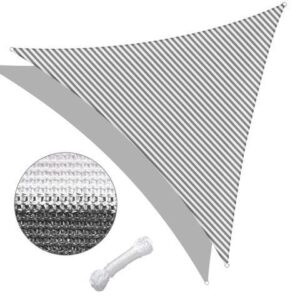 Yescom 25 Ft 97% UV Block Triangle Sun Shade Sail Heavy Duty Canopy Outdoor Patio Pool